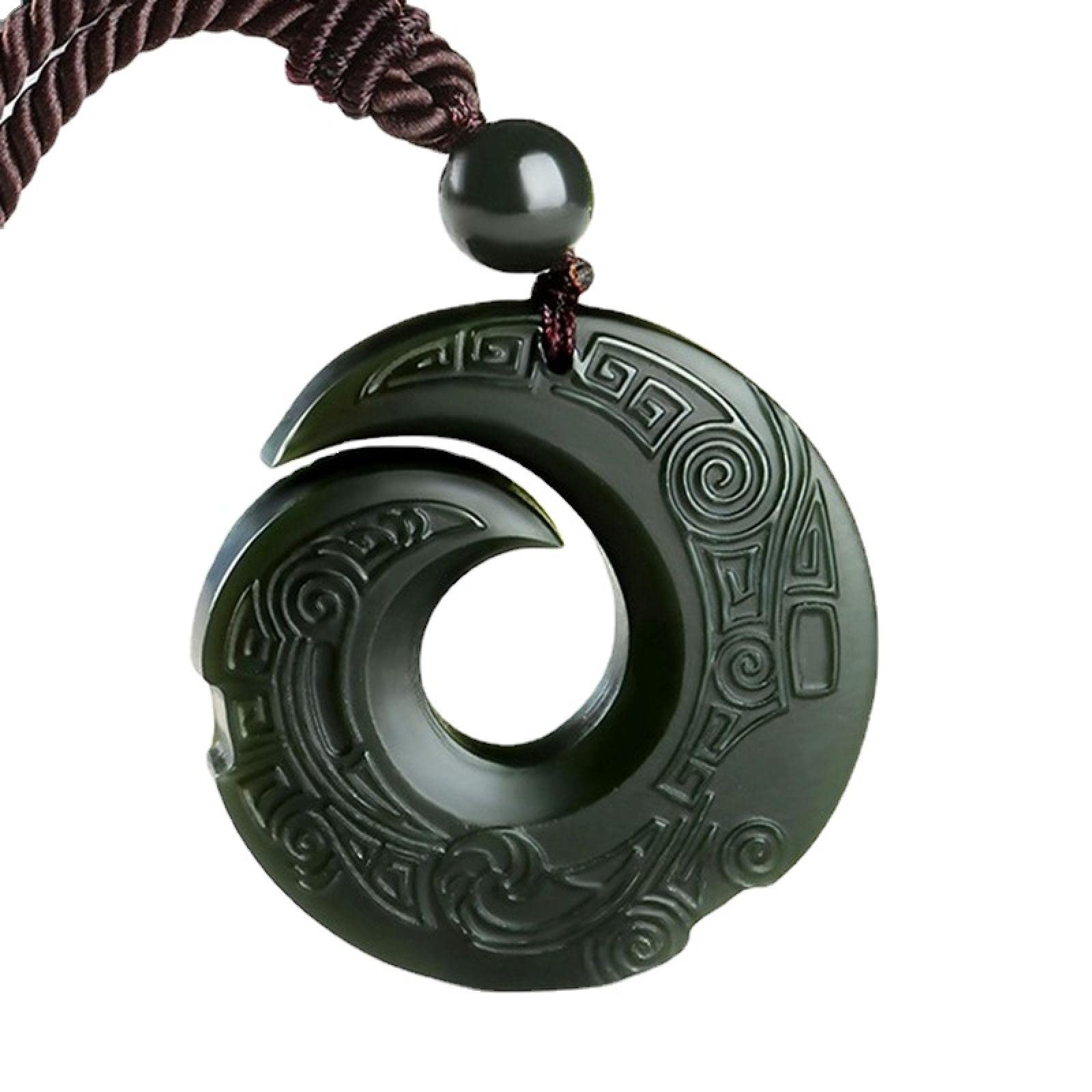 Halskette Herren Anhänger Frauen Pulloverkette Männer Damen Geschenk Natürliche Hetian Jade Anhänger Halskette Jadeite Schmuck Für Männer Geschenke Buddhist Glück Geschnitzte Mode Char