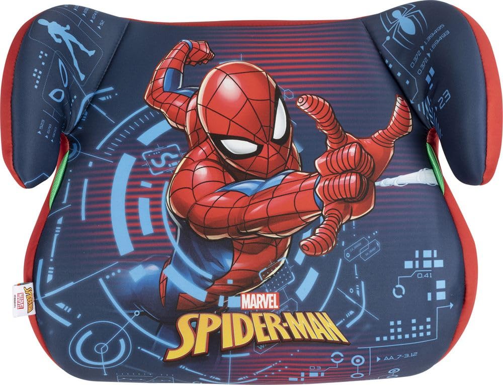 Asiento de coche infantil i-Size ECE R129. Elevador de coche para niños de 6 a 12 años, 125-150 cm, 22-36 kg (Spiderman)