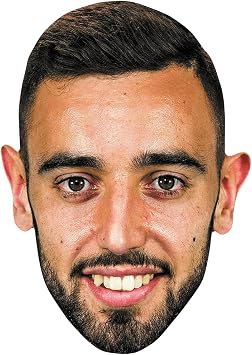 Bruno Fernandes Smile Celebrity Mask, Flat Card Face, Fancy Dress Mask