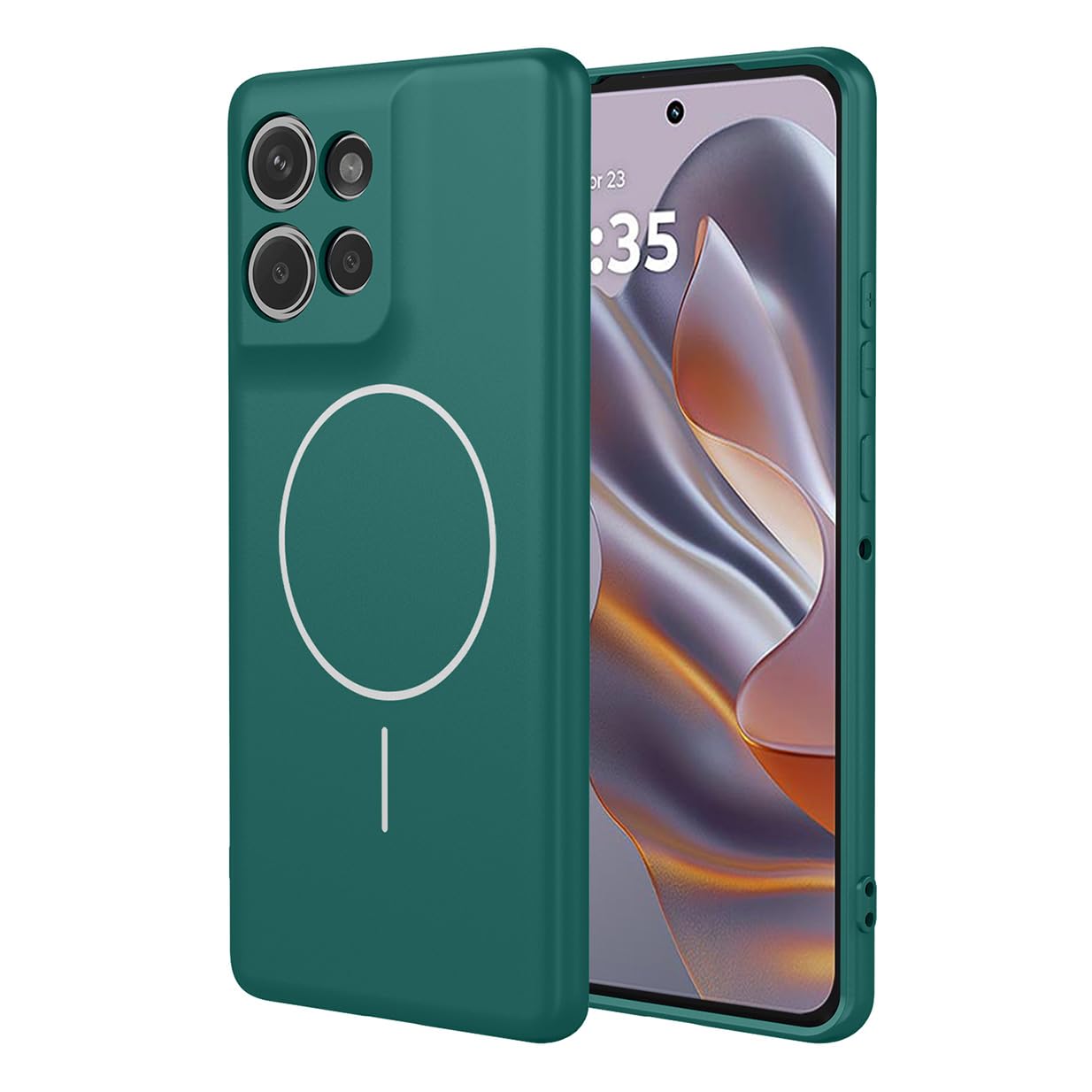 UPLAI Magnetyczne etui do Motorola Edge 50 Neo/Moto ThinkPhone 25, ultracienkie, jedwabiste, płynne silikonowe etui na telefon komórkowy odporne na wstrząsy z ochroną aparatu, miękka podszewka z