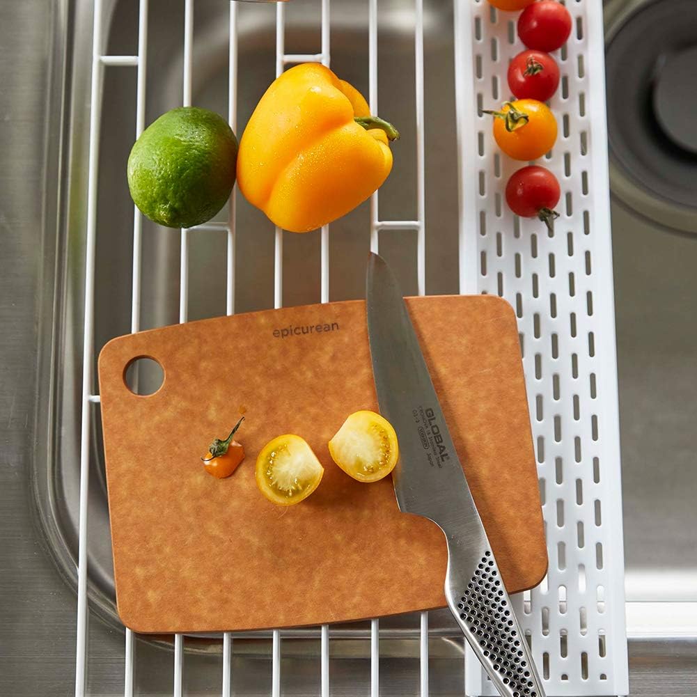 Yamazaki 5057 Folding Dish Drainer, Includes Silicone Tray, S, White, Approx. 16.5 x 10.2 x 0.3 inches (42 x 26 x 0.8 cm), Tower with Tray for Drainage of Small Items, Storage