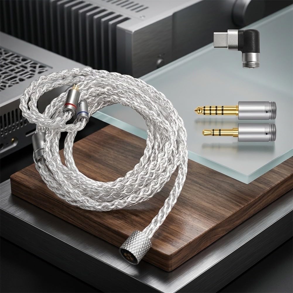 Cavo Hi-Fi 1,2m Argento per Audiofili Cavo Hi-Fi 1,2m Argento (3 in 1)