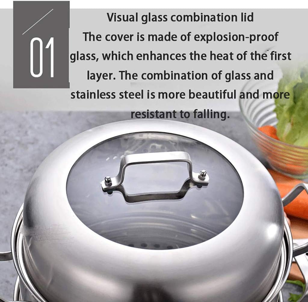 Food Steamer, Vegetable Steamer Tiered Stackable Baskets with Timer, Fast Heating Stainless Steel Digital(28cm)