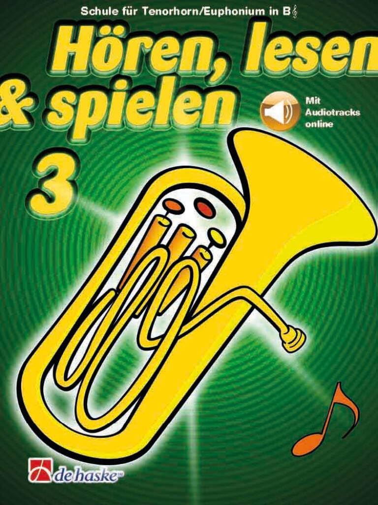 Hören, lesen & spielen - Schule für Tenorhorn Band 3 und Stilbuch (DHP 1013028-404, DHP 1013042-401, 9789043162364, 9789043115322) + Poliertuch aus Mikrofaser (Starterset)