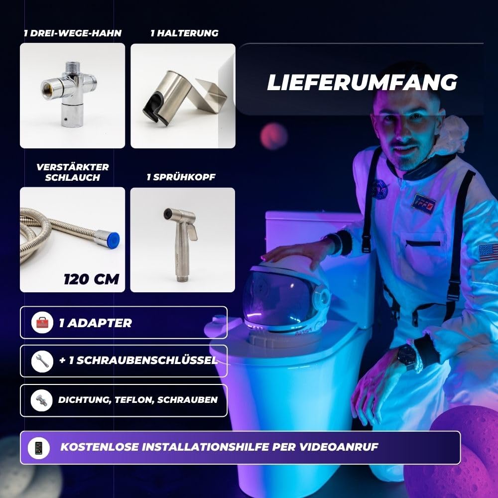 Bidet Brause Set Für Toilette - Einfache Installation Ohne Werkzeug