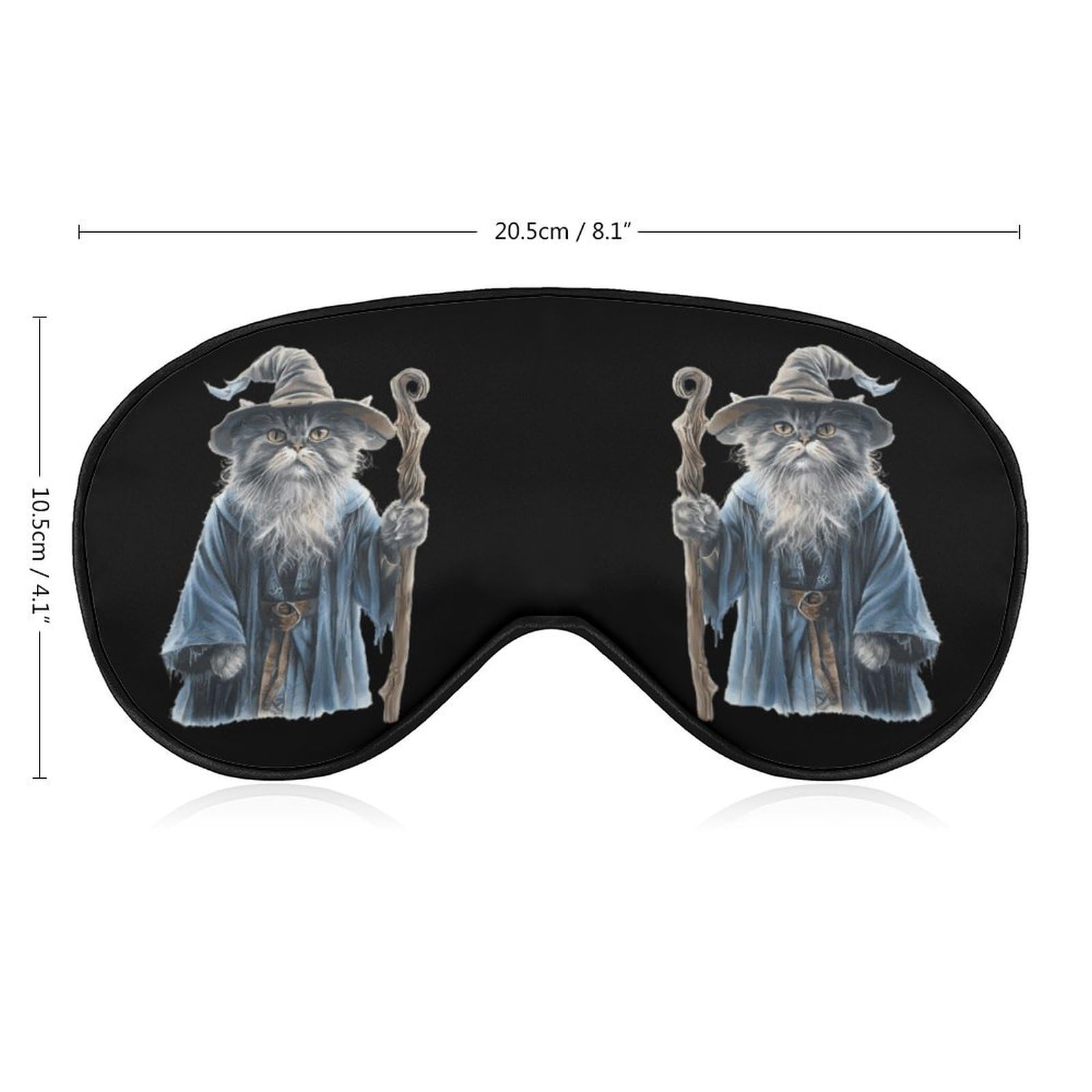 Cat Lovers Lord of The Cats Catdalf Soft Eye Mask with Adjustable Strap Light Blocking Night Sleeping Travel Nap for Men Women