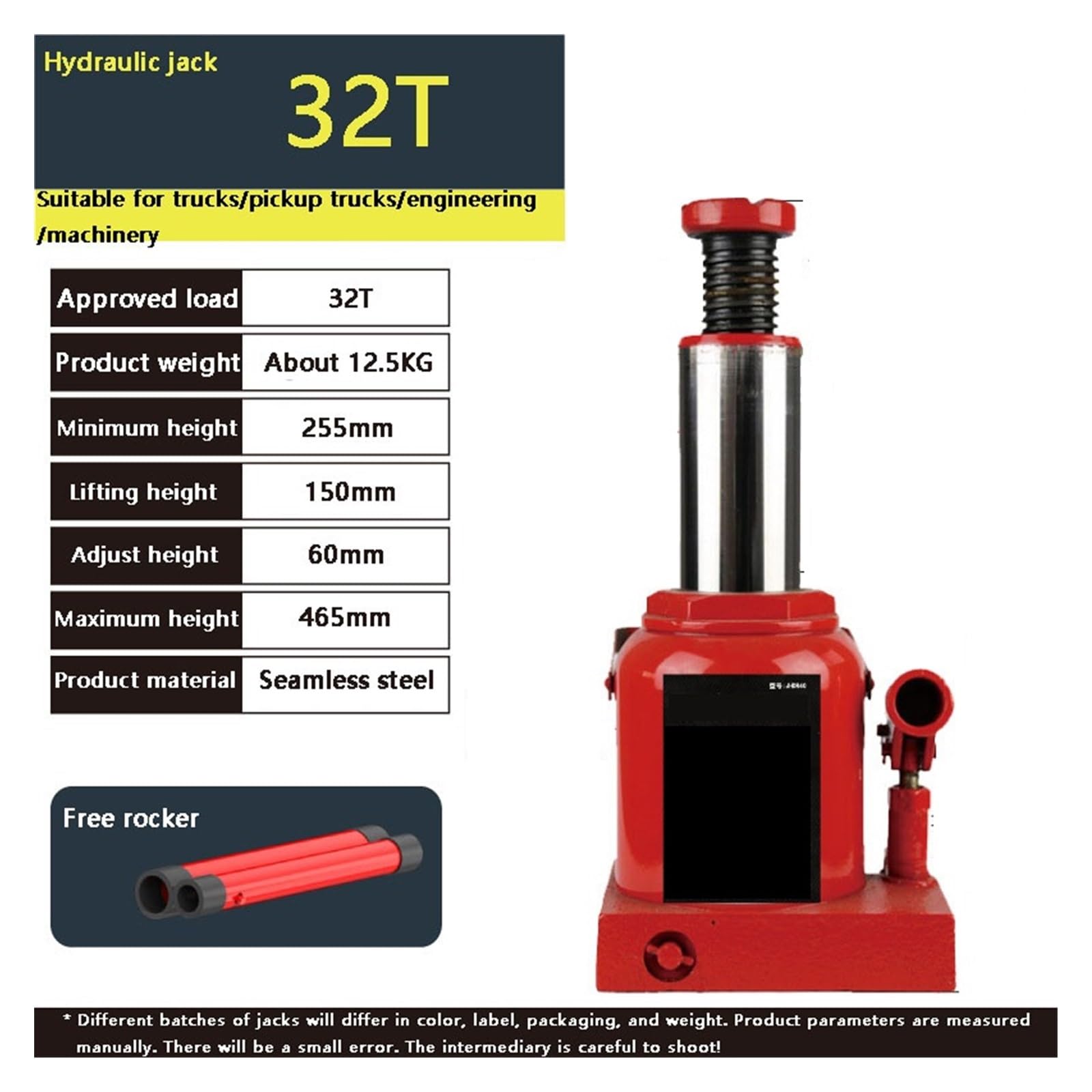 Amazon.com: Jack, 32T Truck Sedan Hydraulic Vertical Jack Vehicle