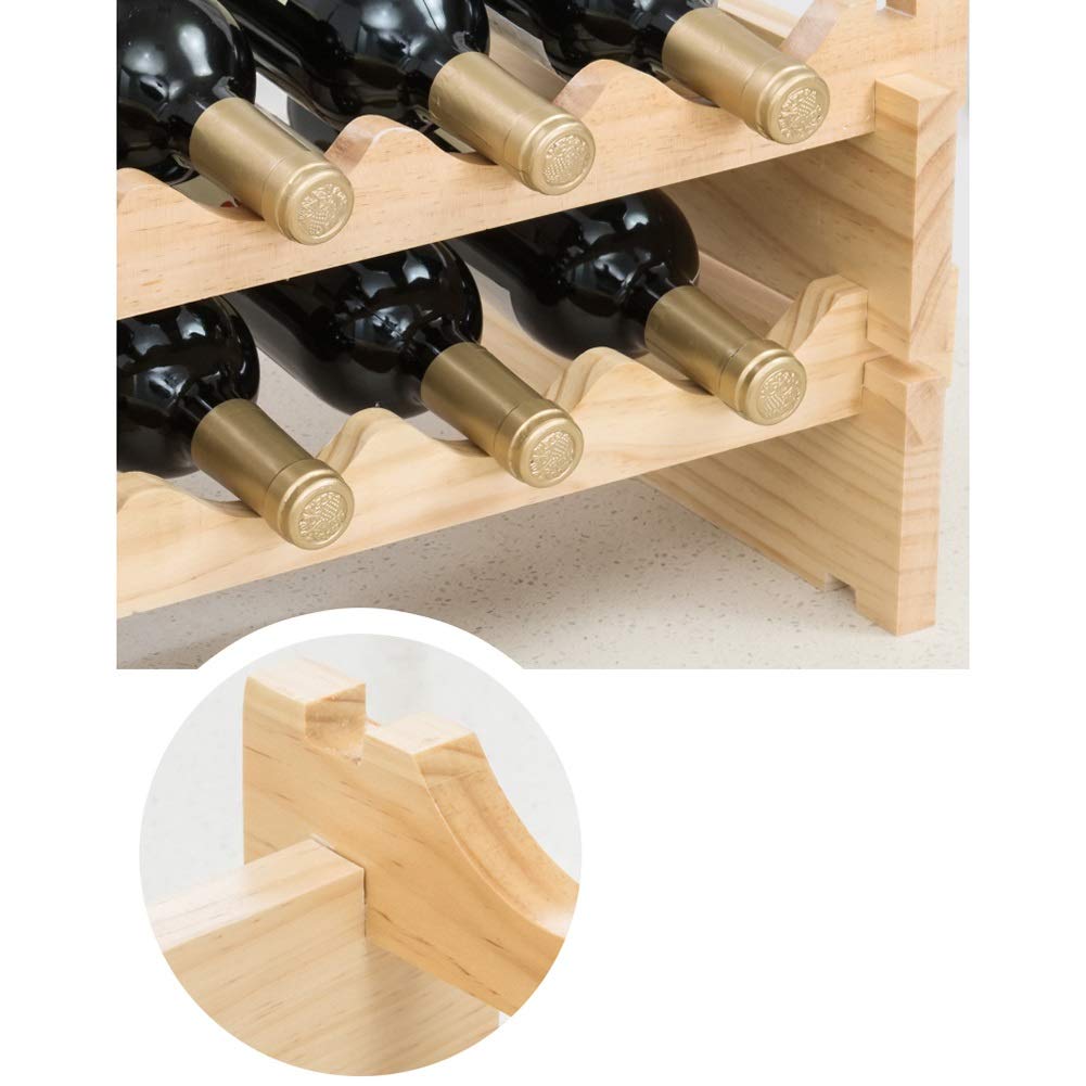 Estante para botellas Estante para vinos Soporte para copas de vino Estante para vinos apilable de múltiples capas, Estante pequeño para almacenamiento de vinos, Independiente, Estante para vinos de