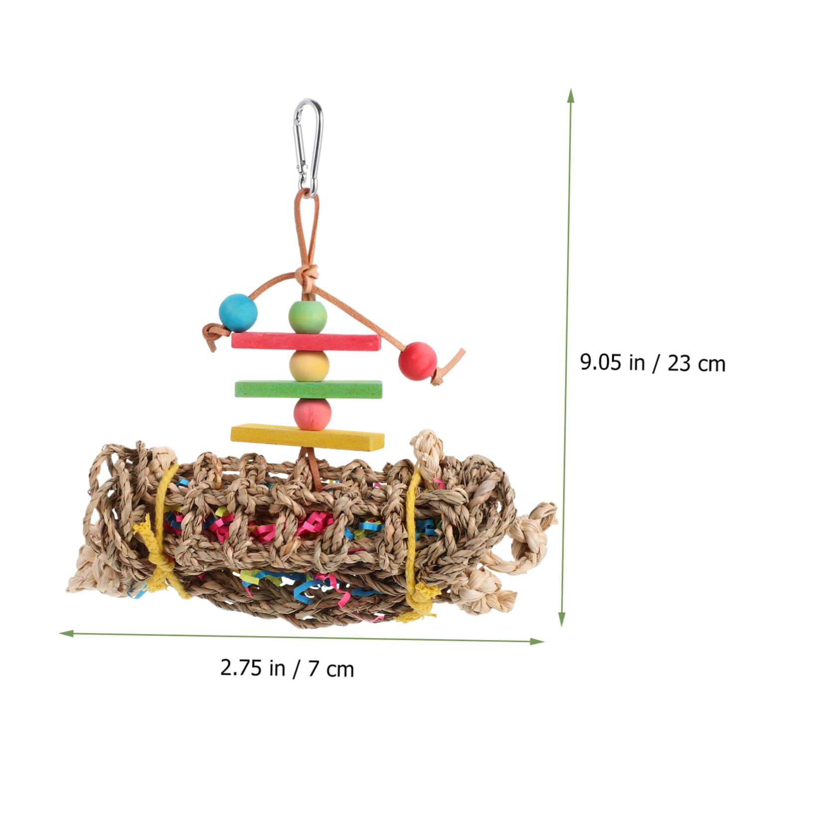 BESPORTBLE 3pièces Jouet à Mordre Suspendu pour Oiseaux Accessoire pour Perroquets Et Oiseaux Jouet Réconfortant Et pour Animaux De Compagnie