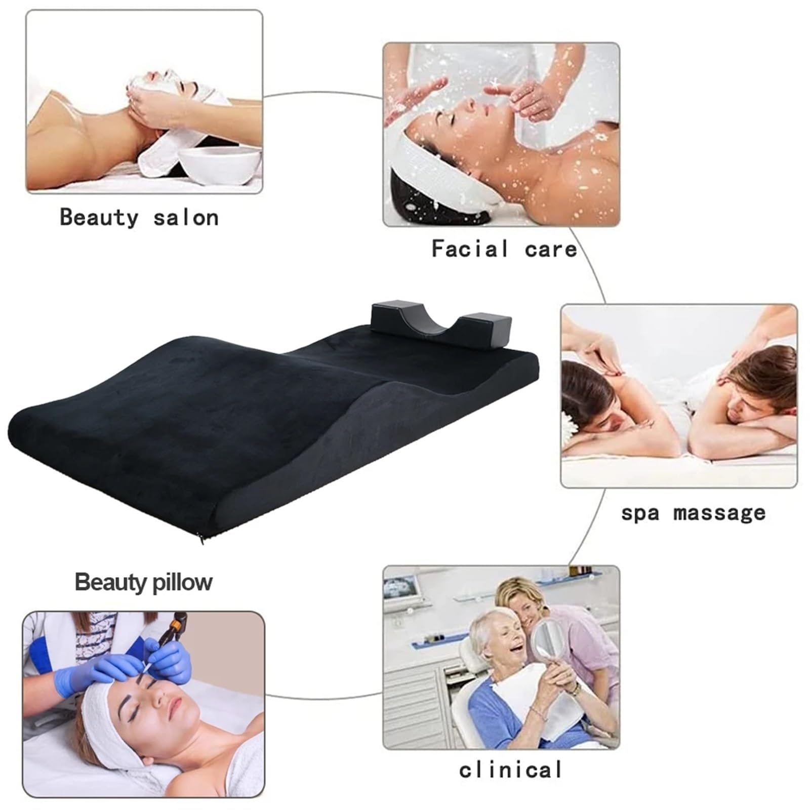 Surmatelas de Massage Courbé en Mousse à Mémoire de Forme pour Table de Massage et Matelas Extension de Cils(Color 2,60x180x18cm)