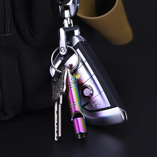 Miniatura 6 de Autuveen Whistle Emergency Titanium Whistle,Survival Loud Whistle Safety Whistle for Kids Women,EDC Signal Whistles Necklace