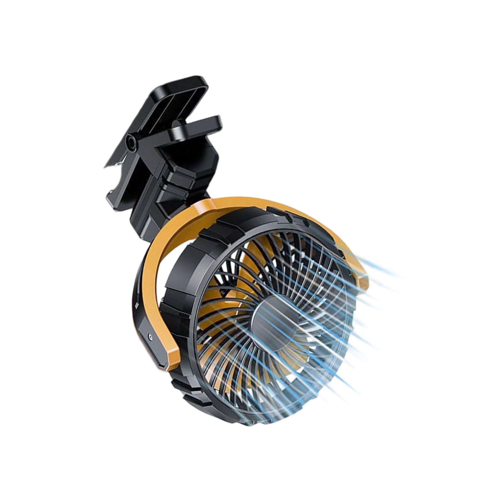carotoe 3 Speed Desktop Cooling Fan 900 Degree Rotation Adjustable Clip on Fan Fast Speed Powerful 2000mAh USB Rechargeable Cooling