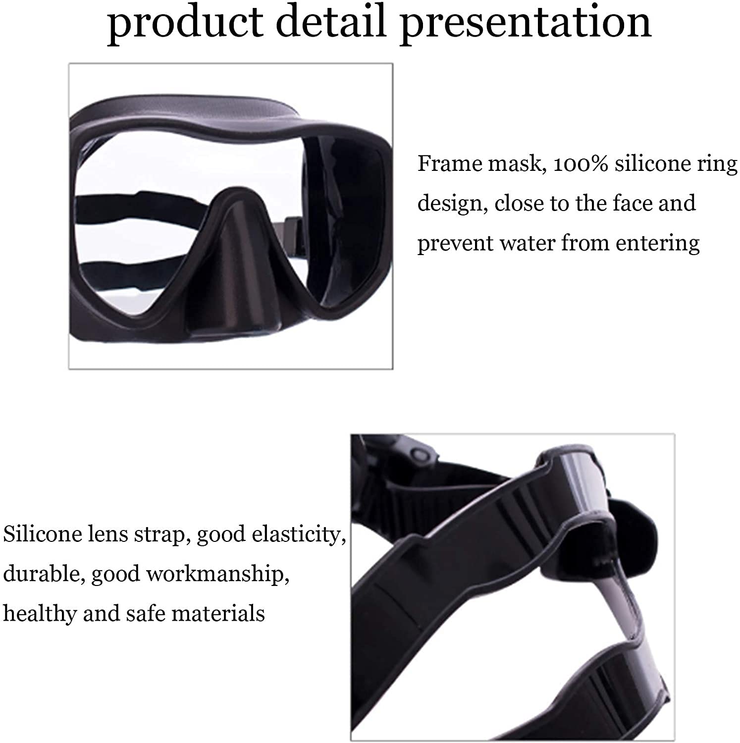 MRKU Maschera da Snorkeling Integrale, Occhiali da Sub Impermeabili ad Alta Definizione, Set da Snorkeling Completamente Asciutto, Adatta al Viso, respirazione Confortevole, Adatta per Adulti