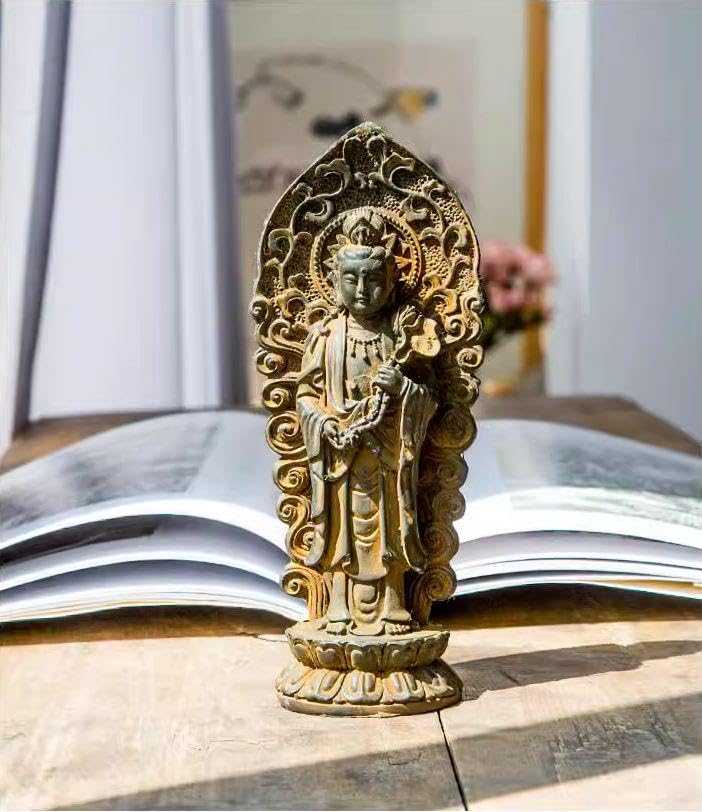 Amazon.co.jp: 西方三聖 阿弥陀仏像 観世音菩薩 大勢至菩薩 立像 置物