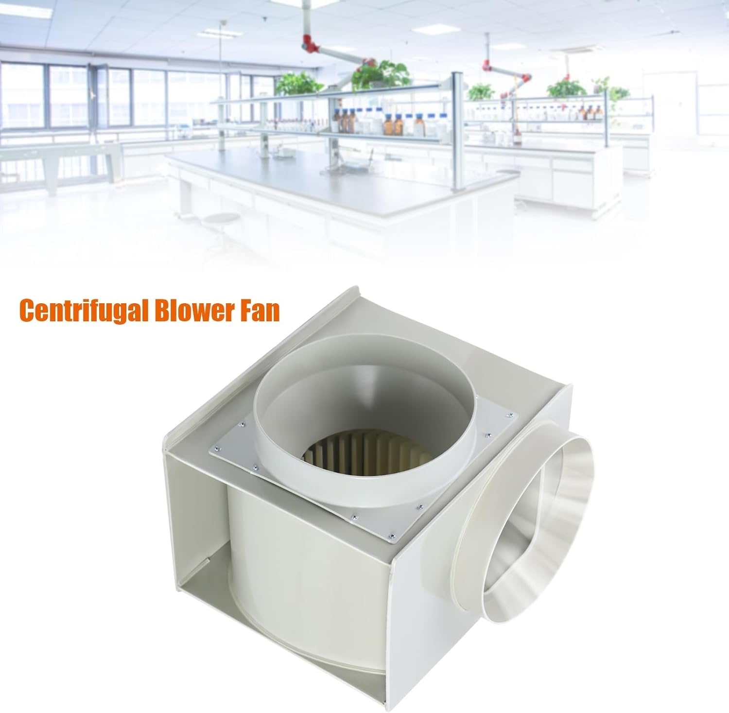 Ventilador extractor centrífugo de 300 W – Ventilador industrial para conductos, salida de 250 mm, para campanas de extracción de laboratorio, ventilación de polvo, humos y vapores