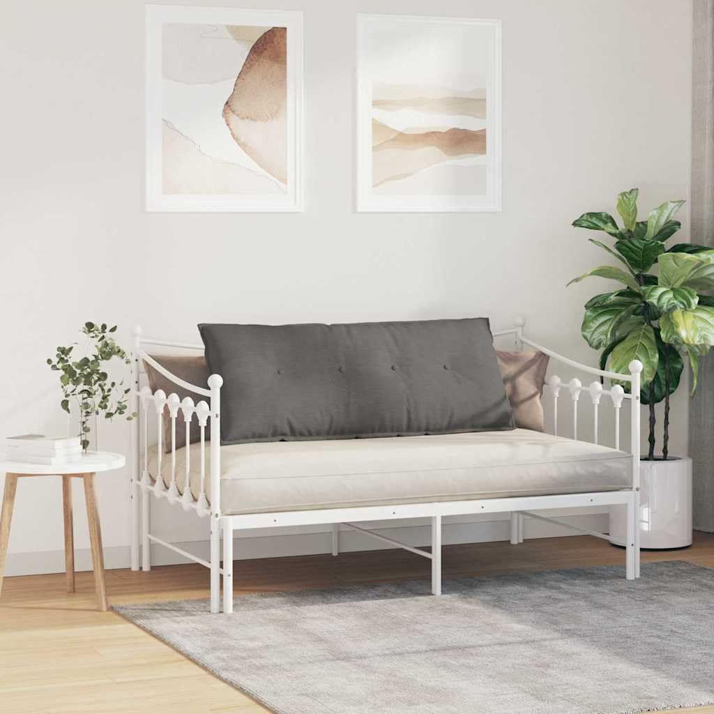 Cojín de espalda gris claro, 120 x 50 cm, de pana, cojín de soporte rectangular para sofá y cama con funda extraíble y cierre de cremallera, acolchado de fibra