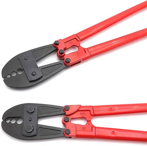 Miniatura 7 de Herramienta de prensado de estampación de swager de mano de 30" para cable de cuerda de alambre 532" 14" 516" PN ET-TOOL030-30-RED
