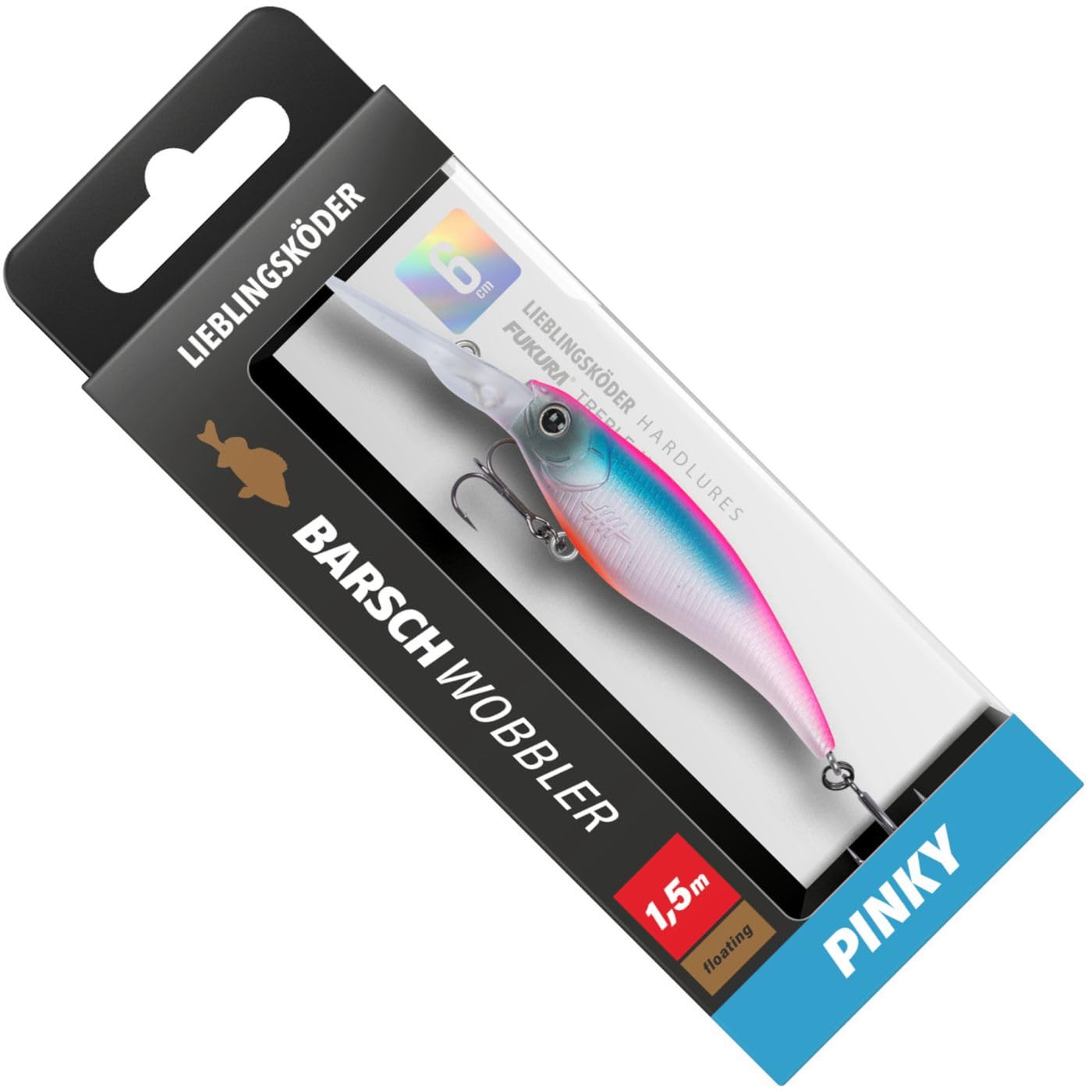 Lieblingsköder Barschwobbler 6cm 5,3g - Wobbler, Farbe Lieblingsköder:Pinky