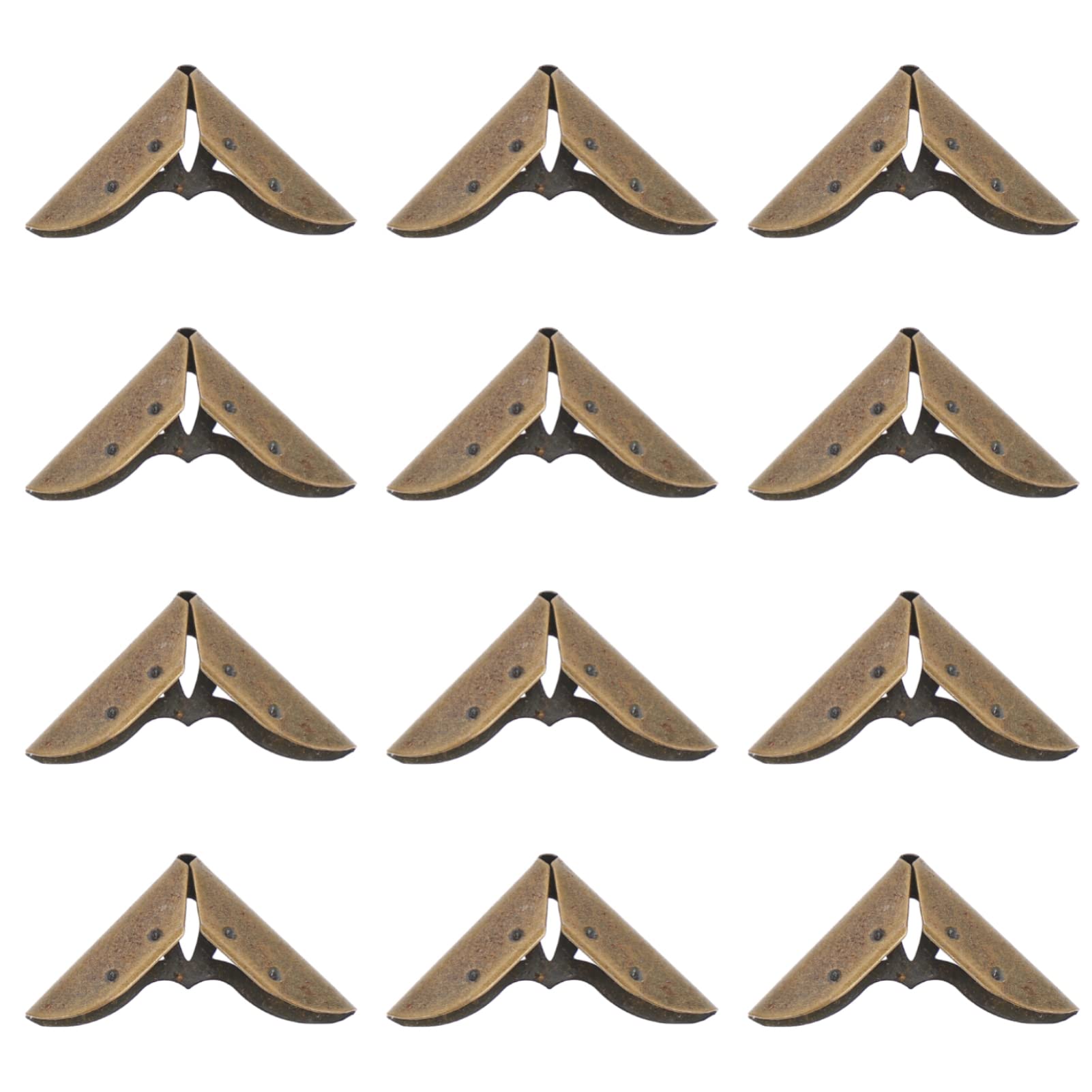 LALAFINA Metal Hollow Album Corner Protectors 12pcs Bronze Book Corner Protectors