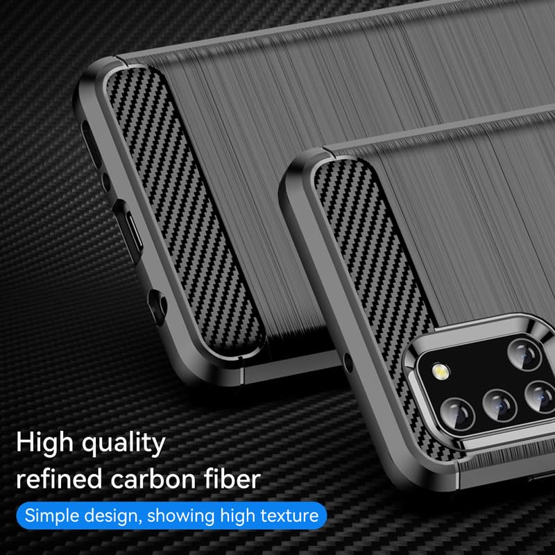 Image of Hybrid Carbon Fiber Back Case for Samsung Galaxy A31 (Black)