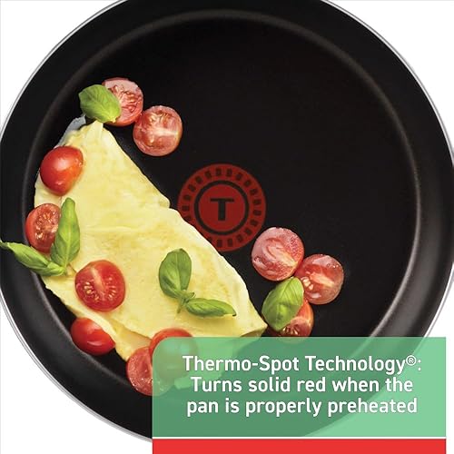 Miniatura 3 de T-fal Sartén antiadherente de titanio de 10 pulgadas, apta para horno 350F, utensilios de cocina, ollas y sartenes, color negro