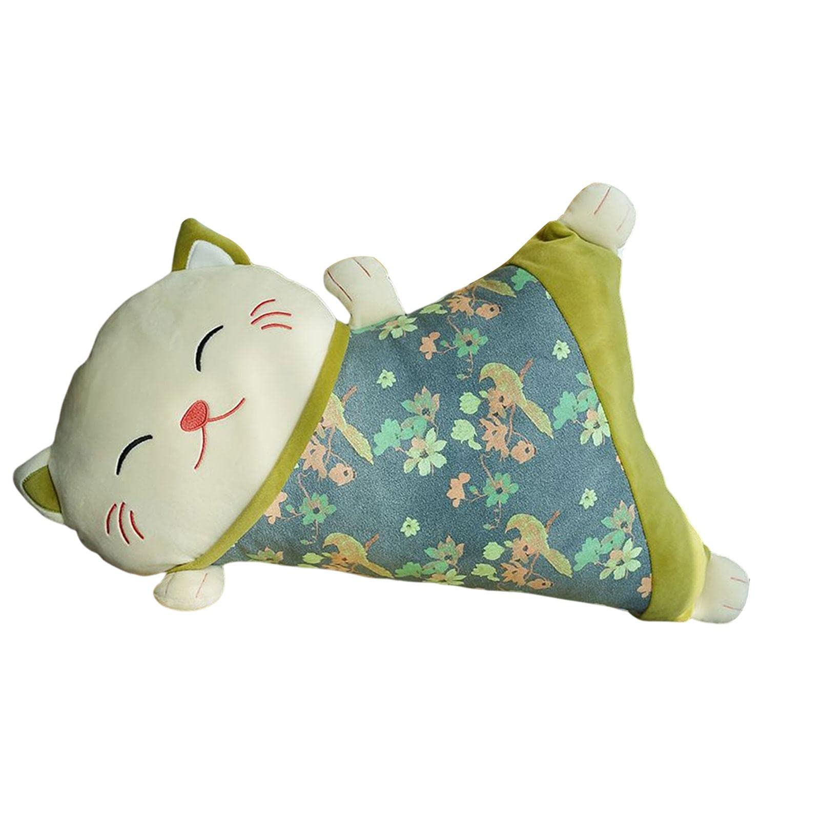 ATORSE Lucky Cat Pillow Detachable Cartoon Lumbar Pillow for Home Car New Year Gift Green|Home & Garden|Home Dacor> Pillows-image-8