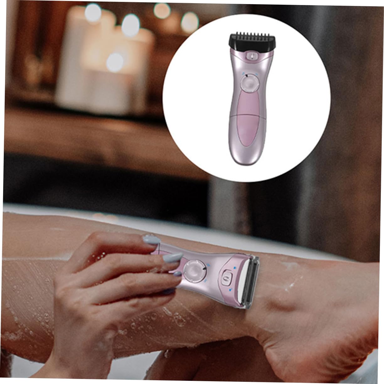 GALPADA Rasoio da donna senza fili per gambe, braccia, viso, ricaricabile, facile da pulire, per uso bagnato e asciutto
