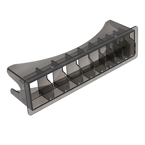 Caja de almacenamiento rectangular de plástico para peine, soporte para protector de cortapeles, base de 10 cuadrículas, organizador de peine