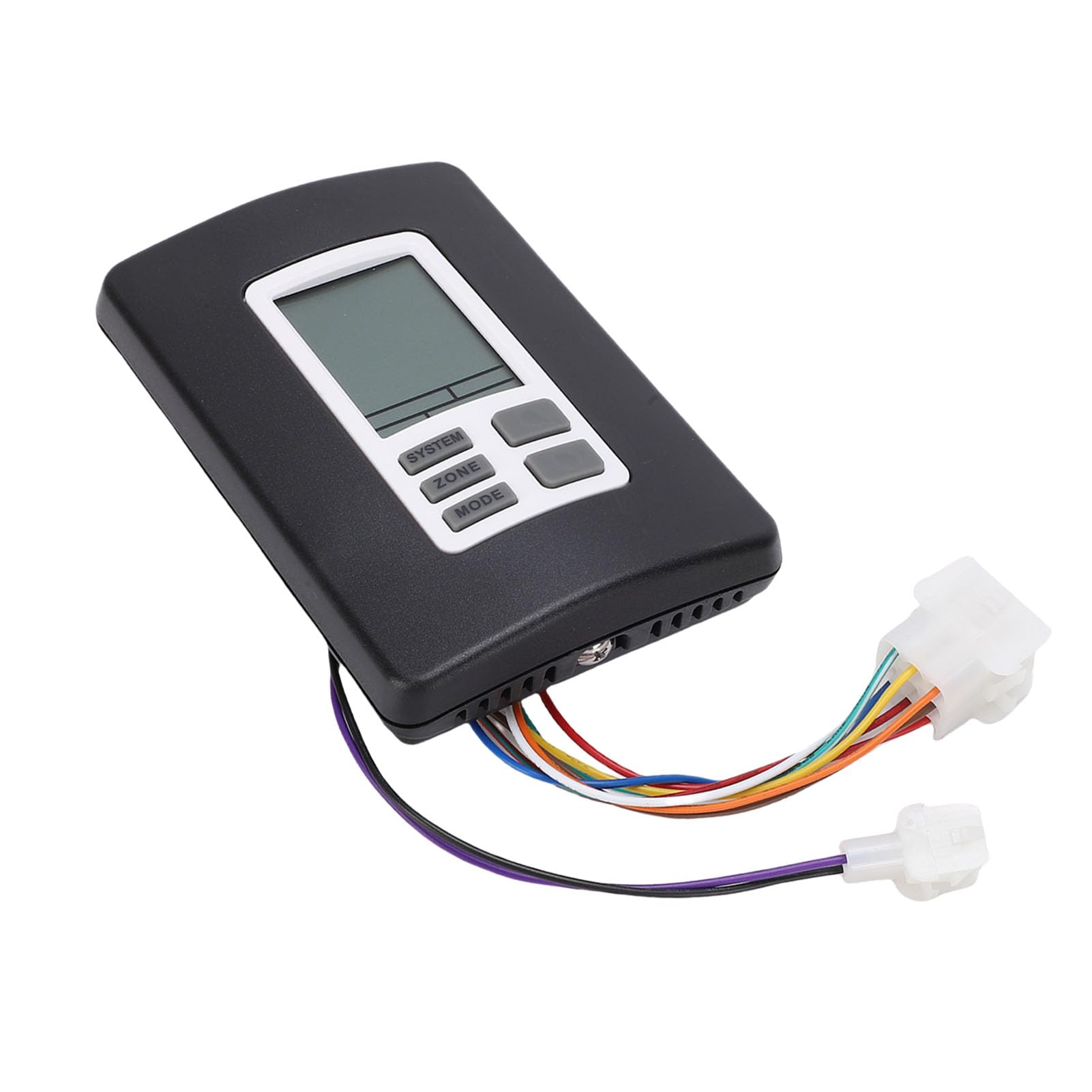 Tbest Cyfrowy Termostat 12V do Montażu na ścianie RV Ciepła Chłodna Regulacja Temperatury Zamiennik dla Systemów Klimatyzacji Serii Mach ABS (BLACK)
