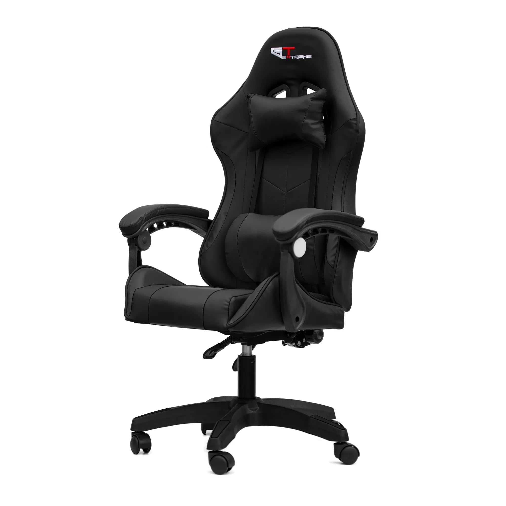 Game GT Extreme Chaise de bureau de gaming en cuir écologique (triple noir)
