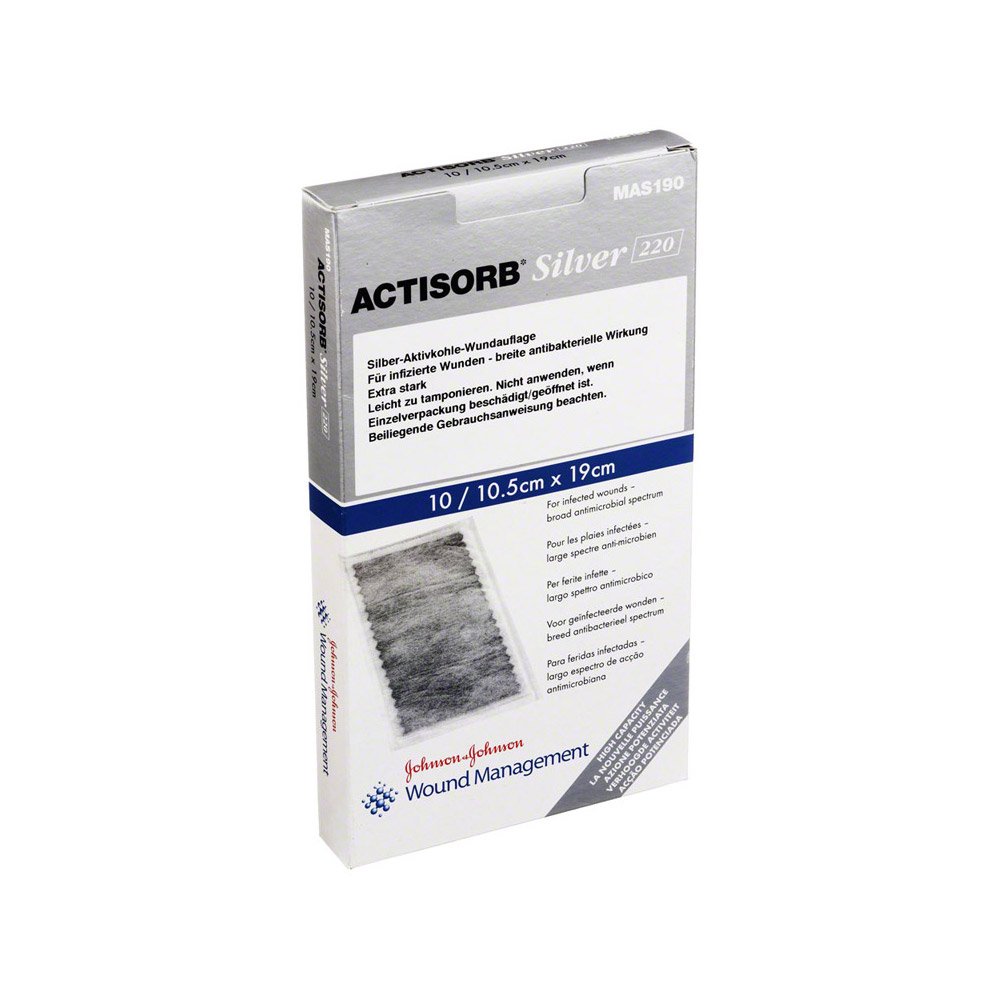 ACTISORB 220 Silver Sterile Dressings 10.5 x 19 cm Pack of 10