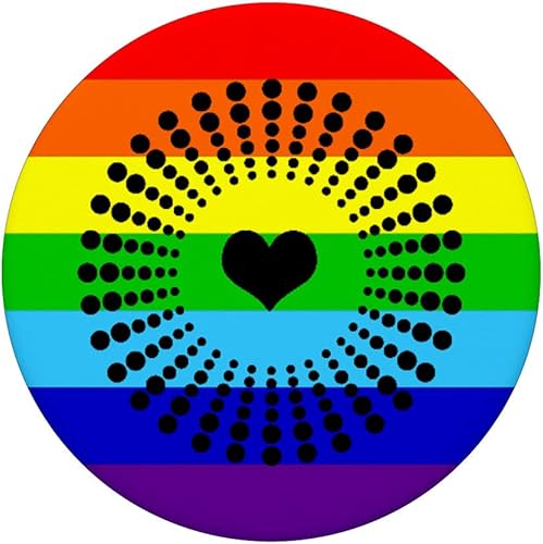 Miniatura 3 de Lesbian & Gay LGBT Bandera Arcoíris Corazón Amor Regalo Idea para CSD - PopSockets Grip y Soporte para Teléfonos y Tabletas