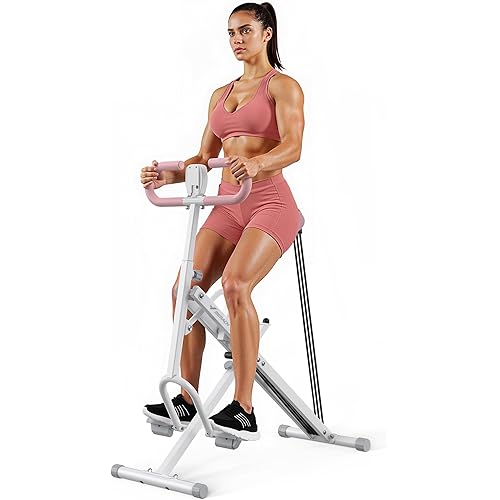 Squat Machine, MERACH R07 2 in 1 Squat Rowing Machine, Easy Setup & Foldable Exercise Equipment, Glute Trainer Machine, Glutes & Leg Home Workout Machine