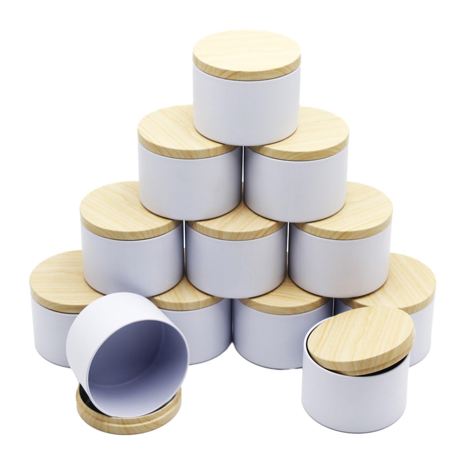 Candle Tins, Candle Jars Candle Tins 12pcs 8oz Containers For Making Candles Bulk Jars DIY Multicolor(12pcs-8oz-white 01)