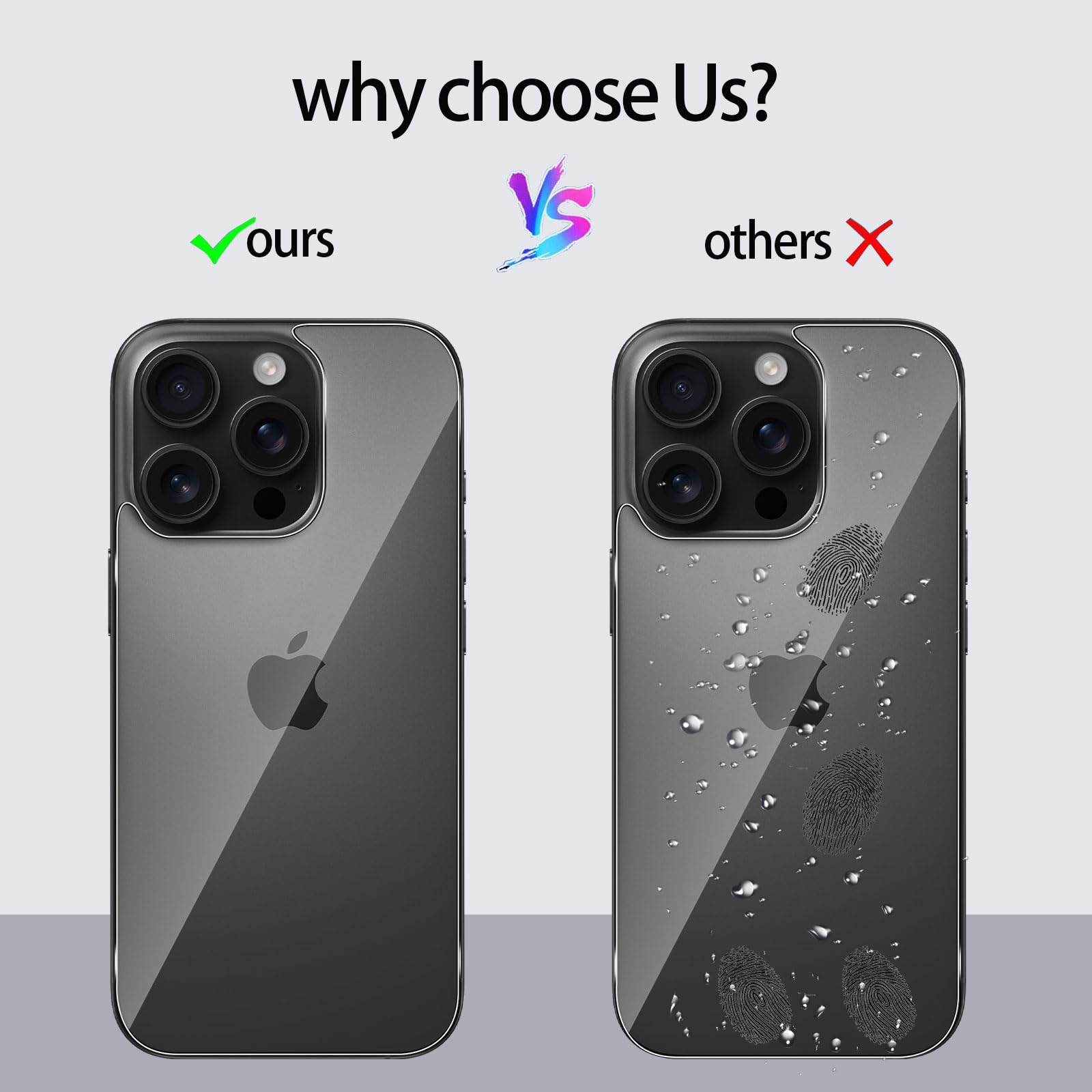 TUTUO [2+2 Pack Tempered Glass Compatible with iPhone 16 Pro Max Back Screen Protector + Camera Lens Protector - Image 4