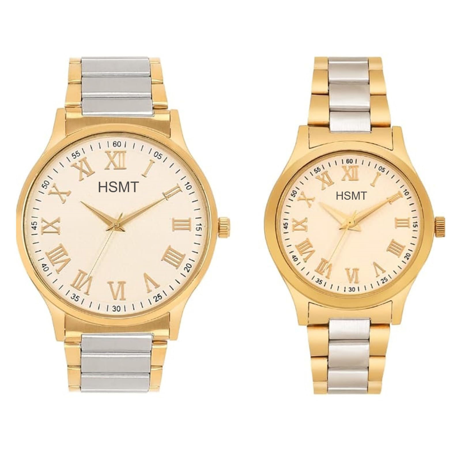 hsmt Gold-plated Men Ht-002 Premium Analogue Couple Watch (White Dial Multicolour Colored Chain) (Pack Of 2) (B0CDPHKLBN) Amazon Price History, Amazon Price Tracker