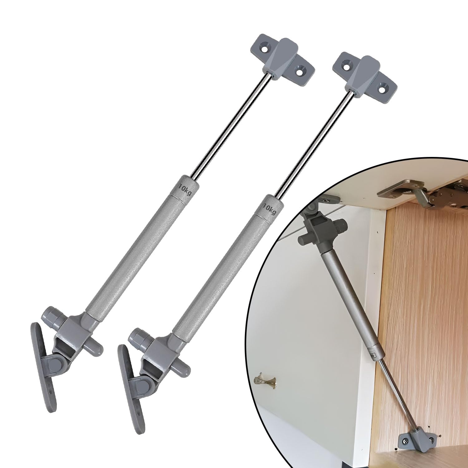 VOLO Gas Spring – 10 Inch Soft Close Hydraulic Lift for Kitchen Cabinets, Overhead Storage & Furniture | Pack of 2, 1-Year Warranty | (100N (10Kg Weight Capacity))-image-40