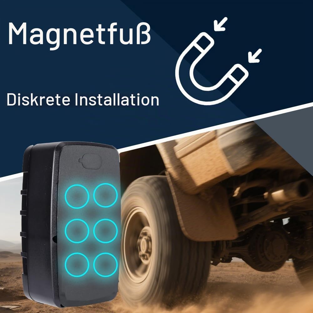 TKMARS 4G GPS Tracker Auto mit Magnet & 20000mAh Akku, Echtzeit GPS Ortung mit APP/Web/SMS, Bewegungs/Abfall/Vibrationsalarm, Fahrzeug Tracker für Auto, Motorrad, Wohnmobil & Flotte