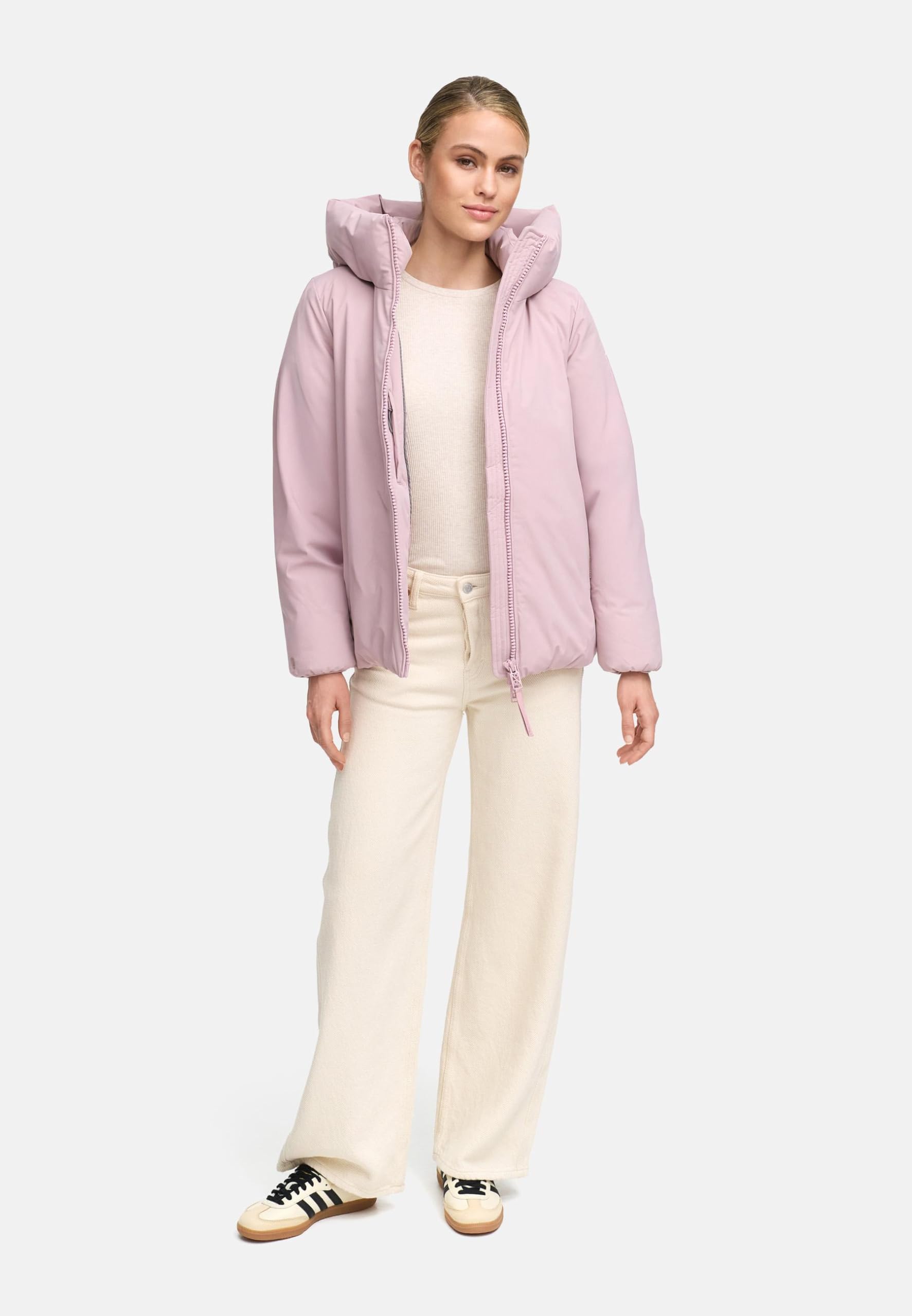 Navahoo Giacca invernale calda da donna con cerniera a 2 vie, 14 XS-5XL