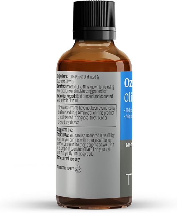 Talya Ozon Yağı 50 ml - Ozonlanmış Zeytinyağı - Soğuk Sıkım - Sivilce ve Akne Karşıtı - Cilt Nemlendirici - Sağlıklı ve Parlak Cilt Görünümü
