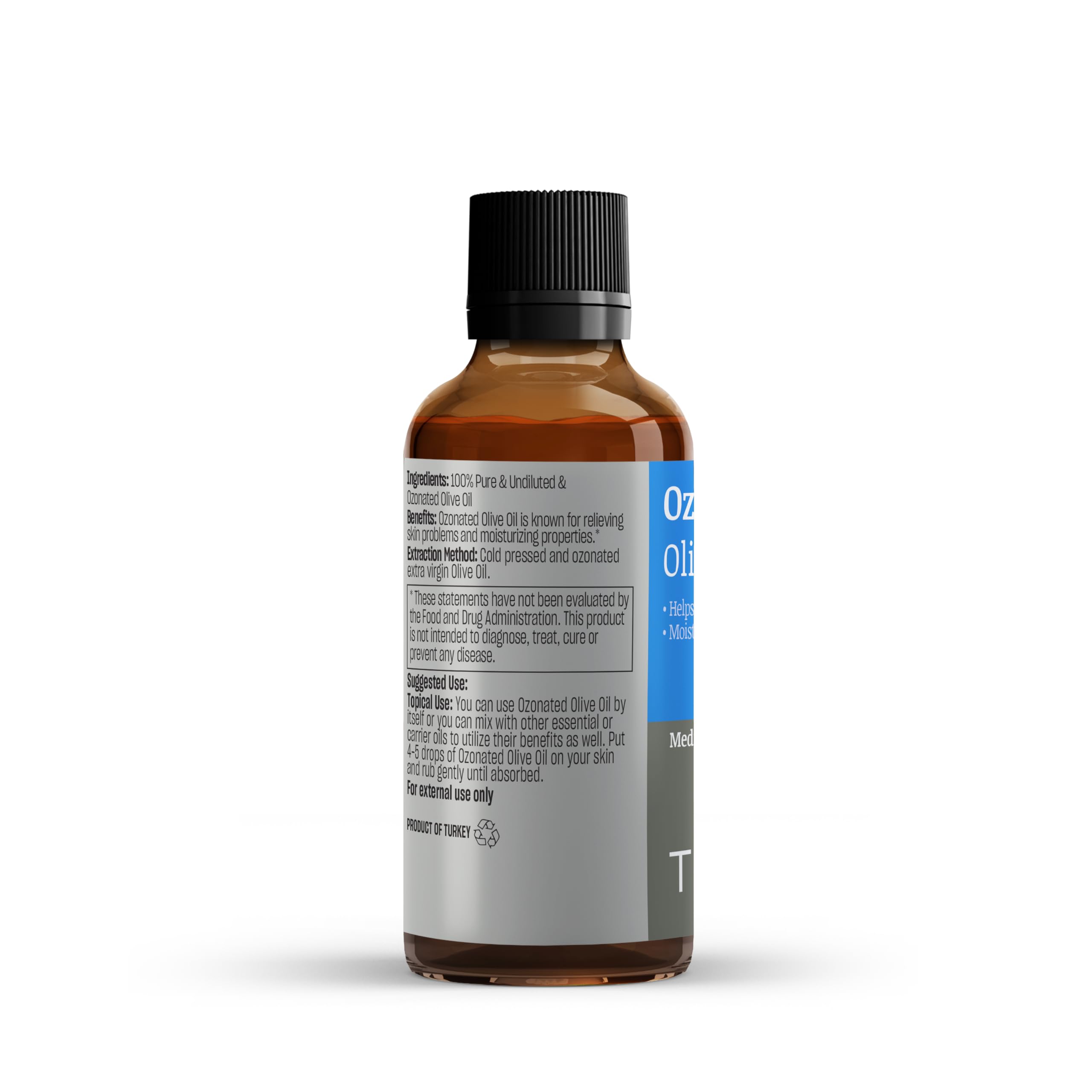 Talya Ozon Yağı 50 ml - Ozonlanmış Zeytinyağı - Soğuk Sıkım - Sivilce ve Akne Karşıtı - Cilt Nemlendirici - Sağlıklı ve Parlak Cilt Görünümü