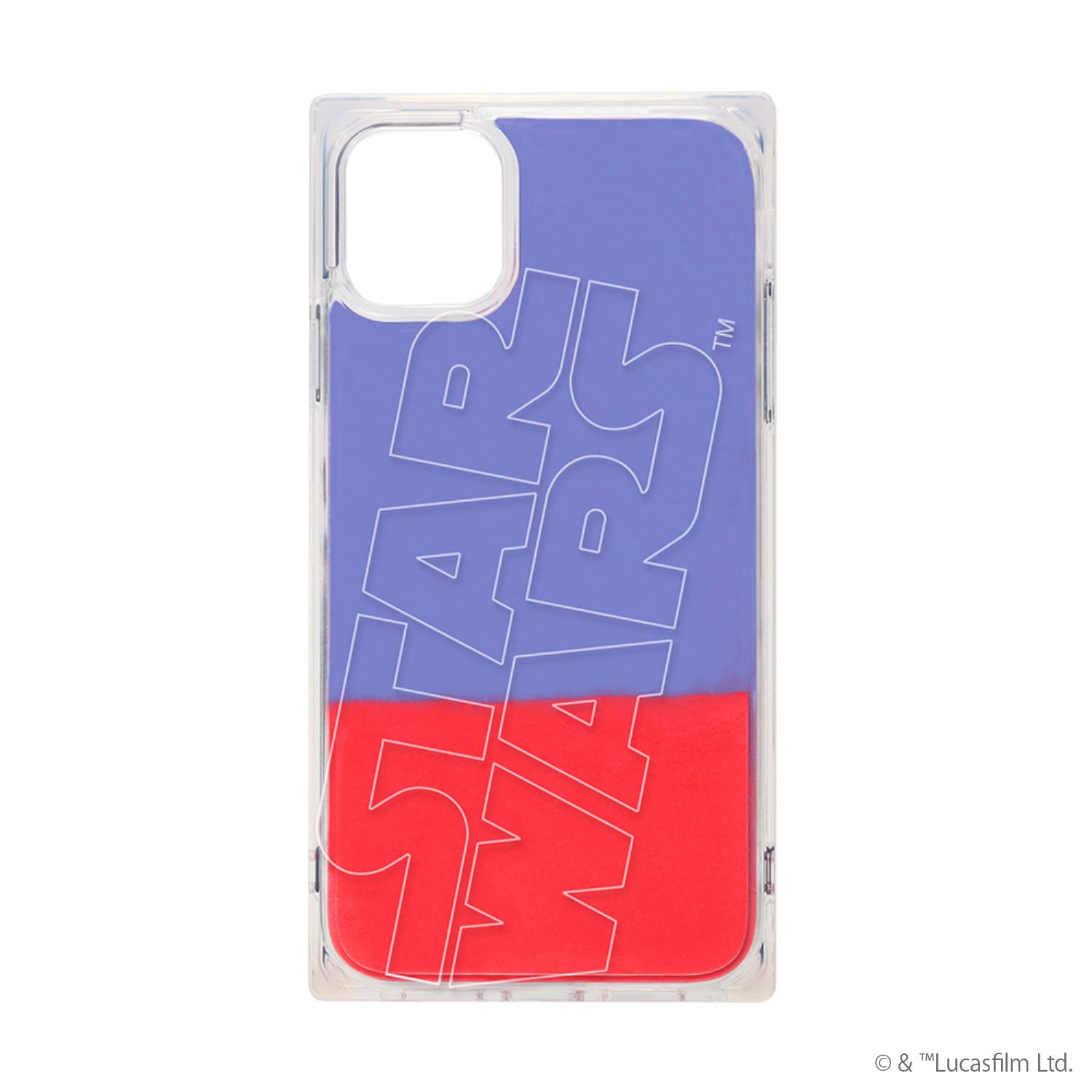 Premium Style iPhone 11用 ネオンサンドケース [ロゴ/ブルー＆レッド] PG-DLQ19B14SW