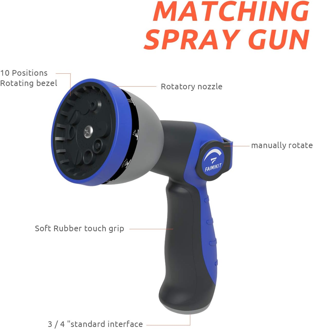 Super Deal Product Expandable Garden Hose with 10 Function Nozzle, Leakproof Lightweight Retractable Water Hose with Solid Brass Fittings (50FT)