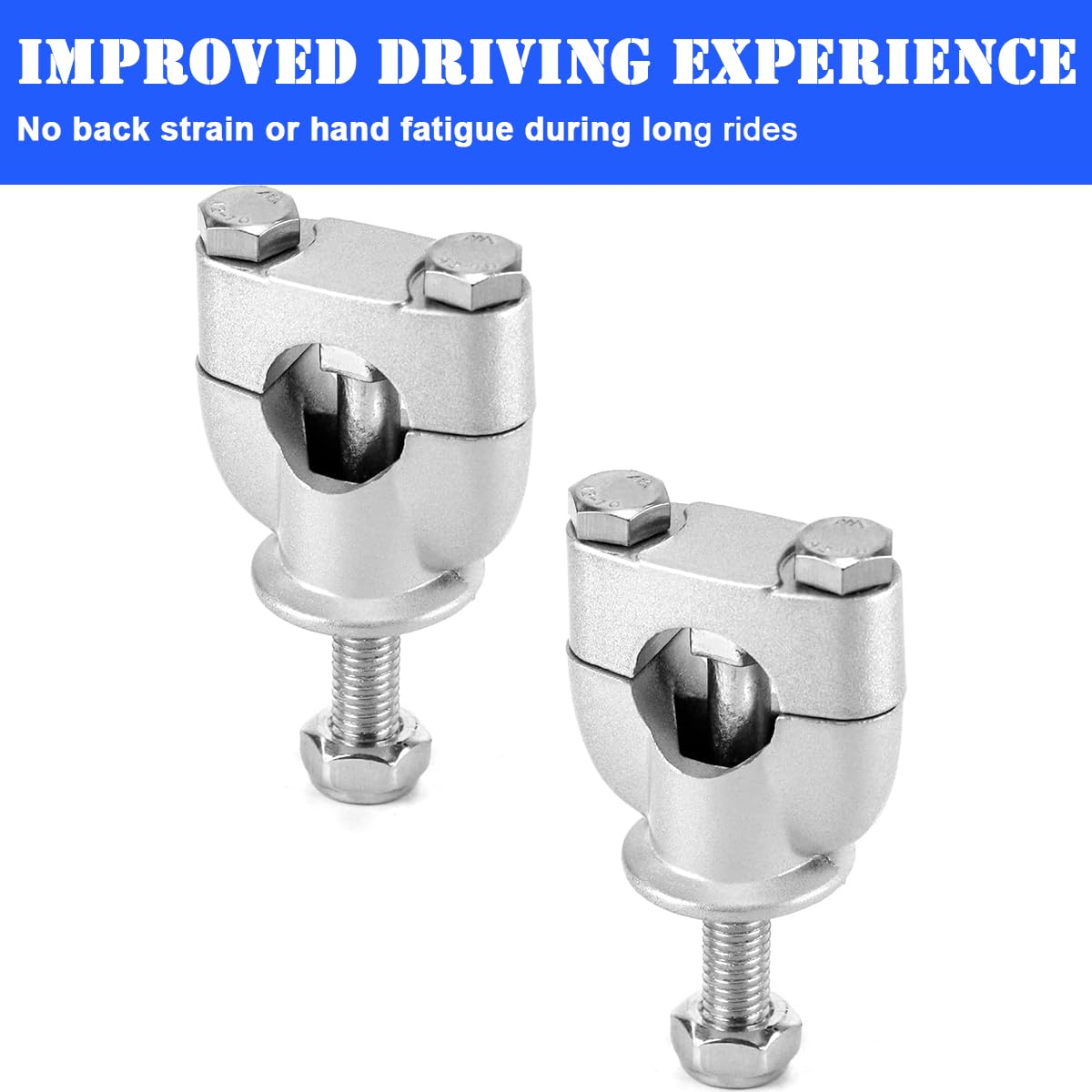 ZAMDOE Elevadores de Manillar de Motocicleta de 7/8" (22 mm), Abrazadera Universal de Montaje para manillares, Adaptador para elevadores de Manillar de Motocicleta, Motocross, ATV, Todoterreno
