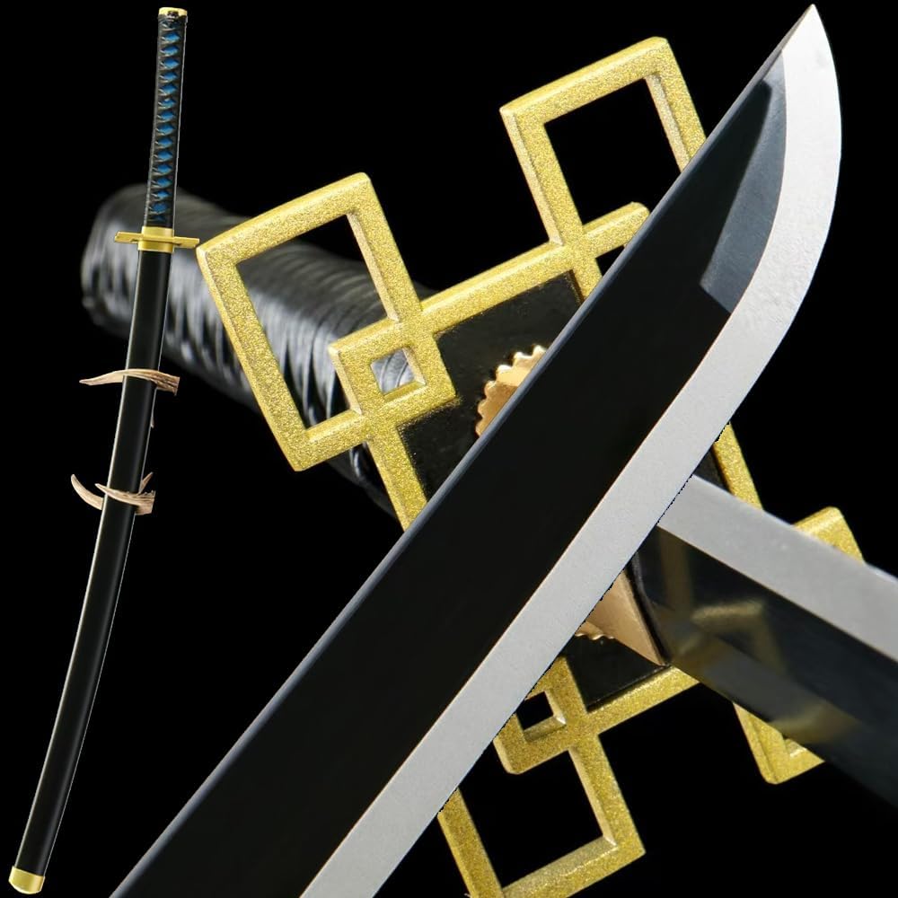 HERO SWORD Japanese Anime DemonSlayers Sword, Hand Forged 1045 Carbon Steel Samurai Katana, Full Tang Handmade Japanese Sword, Sharp Practical Katana,(Tokitou Muichirou Knife)