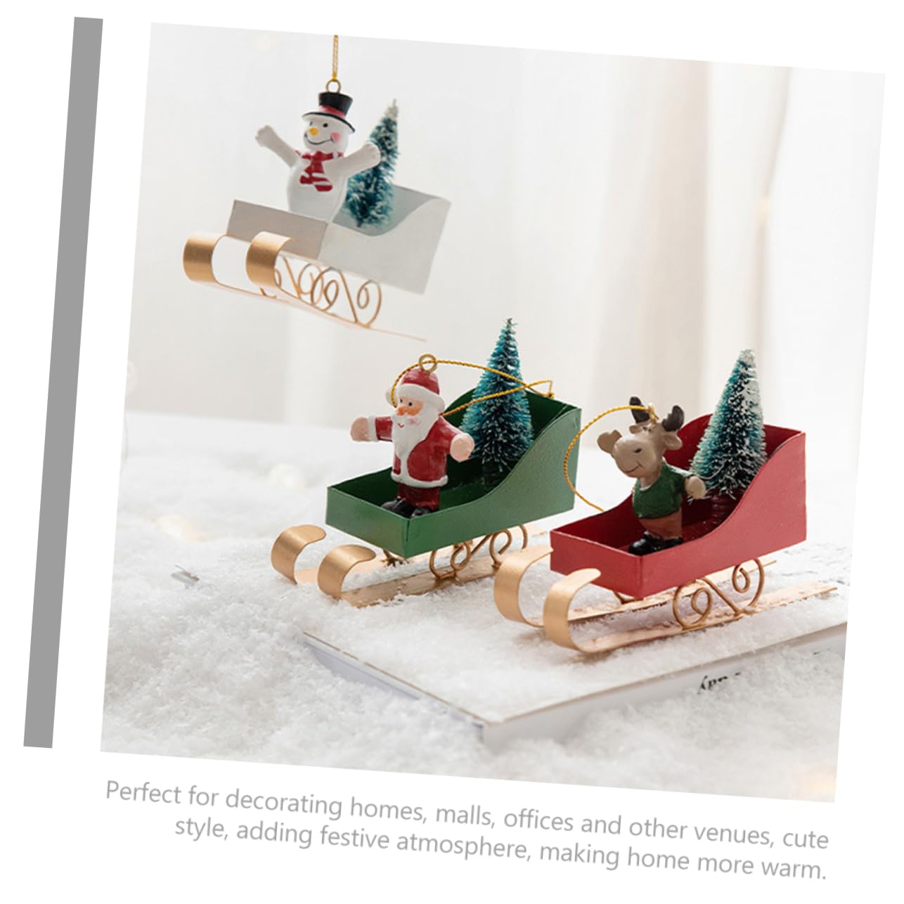 20 Ornements De Noël En Bois - Mini Traîneaux Et Skis, Déco Sapin Et Intérieur