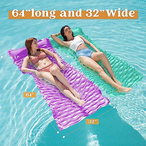 image for Sloosh Inflatable Pool Floats Raft,Floating Lounge for Adults,64x32 in