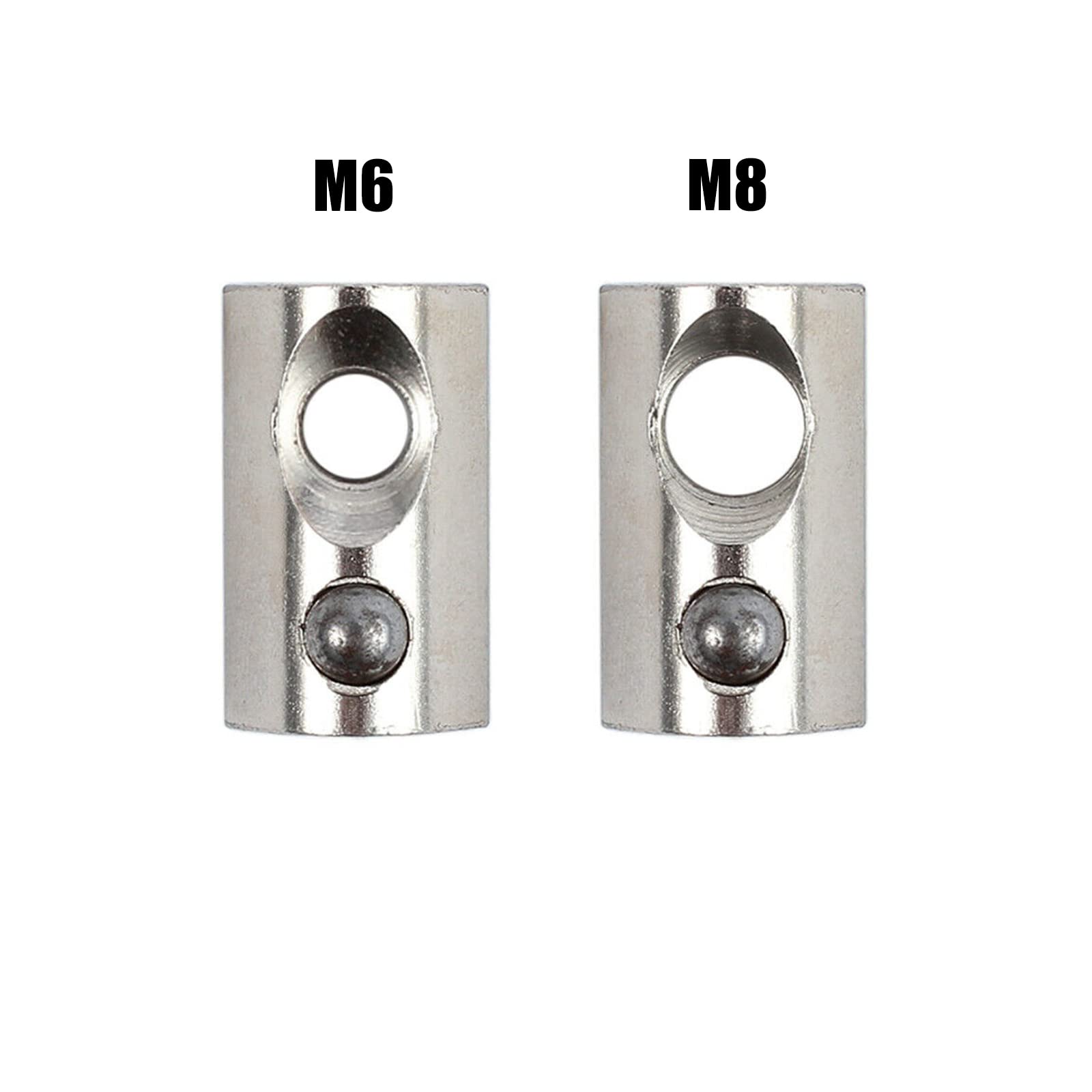 Ziamzra 60 stuks groefstenen M6 set 30 stuks T-groef rail M6 & 30 stuks schroeven M6 30-serie groef 8 type B schuifmoeren T-groefmoeren koolstofstaal voor aluminiumprofiel extrusiesleuf geleiderail