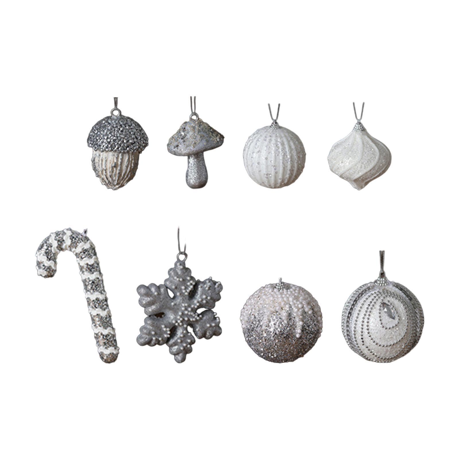 AMSLSIU Unique Fireplace Festival Decor Dazzling Foam Christmas Tree Pendant Christmas Tree Hanging Decoration Outdoor Pendant, Style B