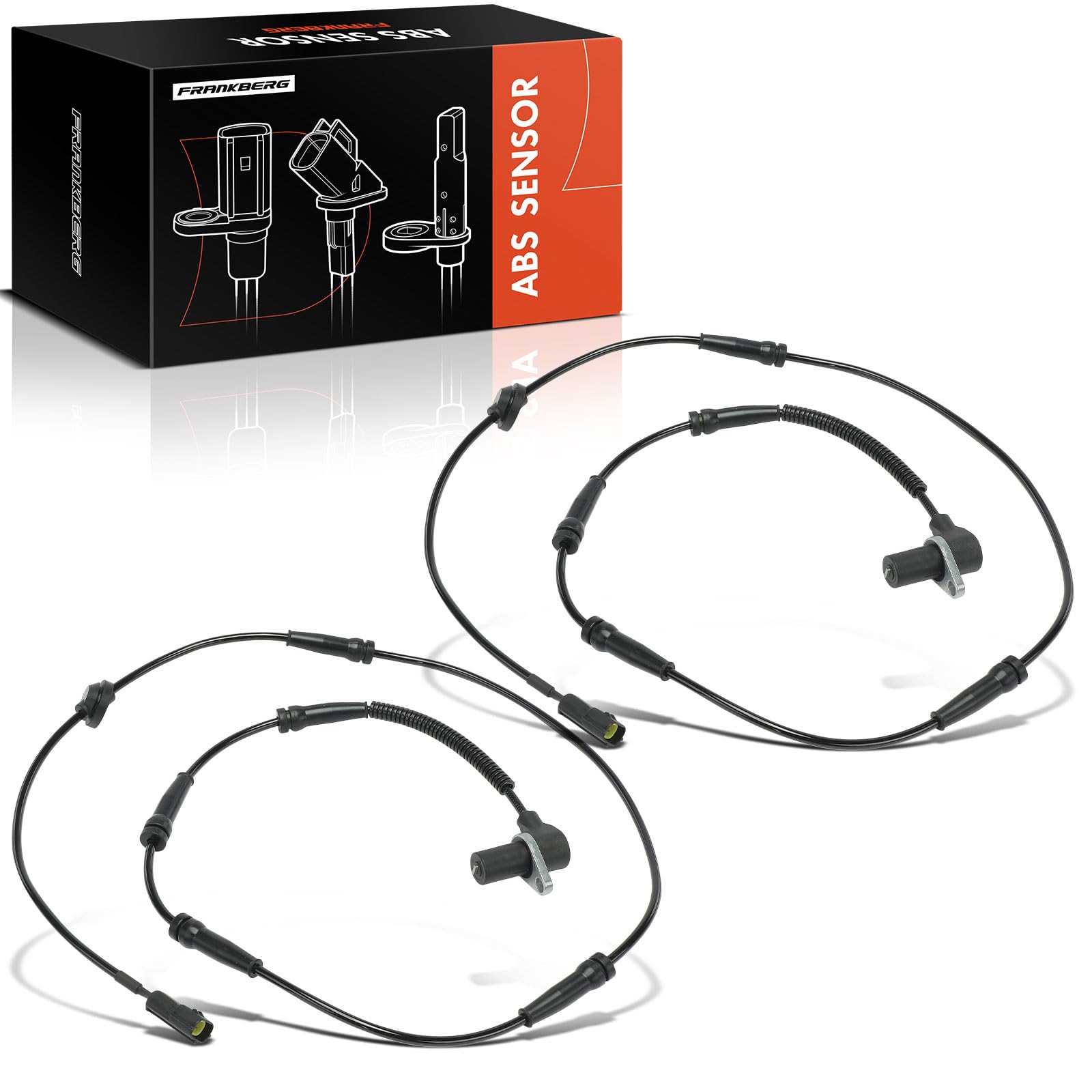 Frankberg 2x Sensor de velocidad de ruedas Sensor ABS 2 Polos Compatible con Carnival II GQ Carnival I UP Replace# 0K55343701A,0K56A43701A